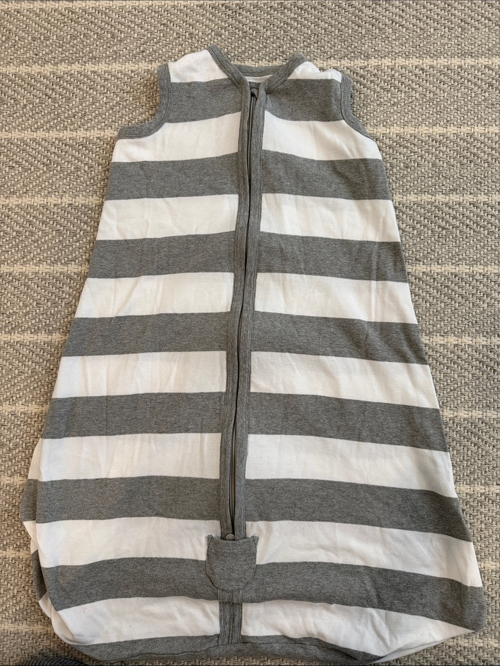 Burt's Bees Baby Gray and White Knit Sweater